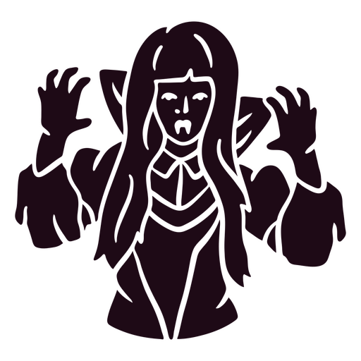 Scary vampire cutout PNG Design