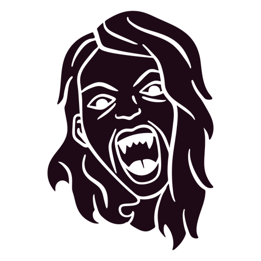 Scary angry vampire PNG Design