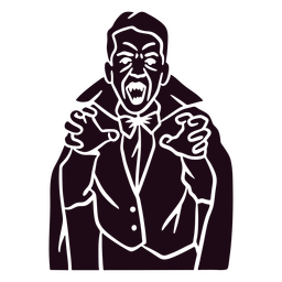 Angry vampire monster cutout PNG Design