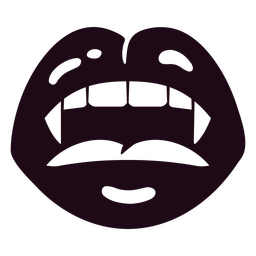 Icono de boca de mujer vampiro Diseño PNG