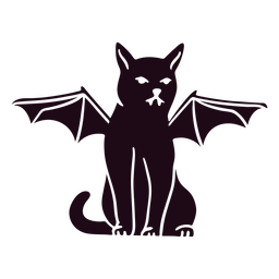 Vampire Cat Cutout Icon PNG & SVG Design For T-Shirts