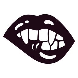 Icono de labio mordedor de boca de vampiro Diseño PNG