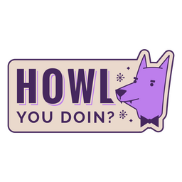 Insignia de cita de hombre lobo aullido Diseño PNG