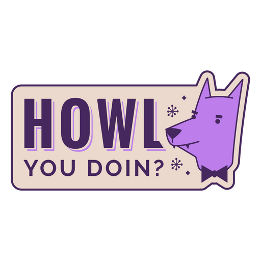 Howl werewolf quote badge PNG Design