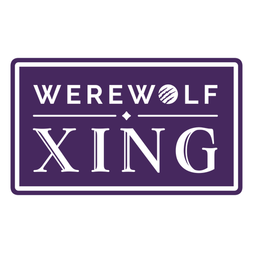 Insignia de cita simple de Werewolf xing Diseño PNG