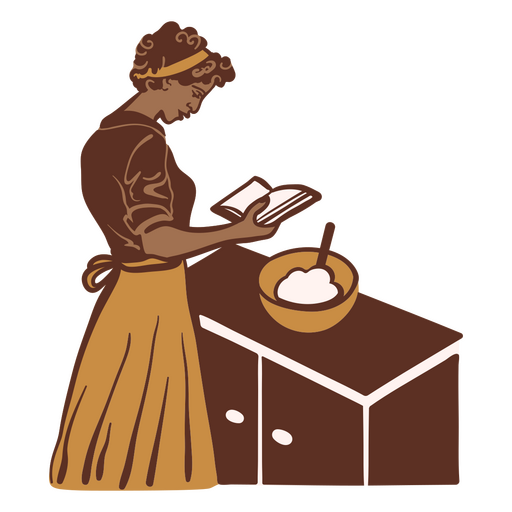 Mulher cozinhando ilustração dos anos 50 Desenho PNG