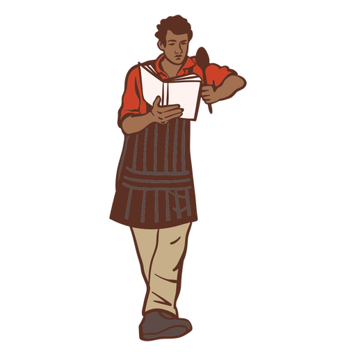 Man character baking PNG Design