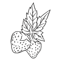 Detailed strawberries PNG Design