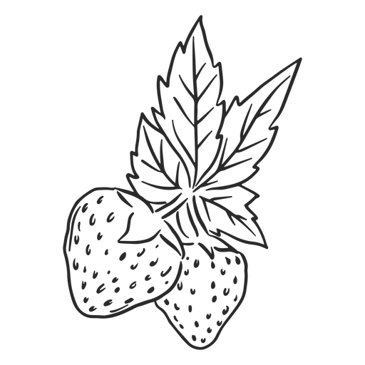 Detailed strawberries PNG Design