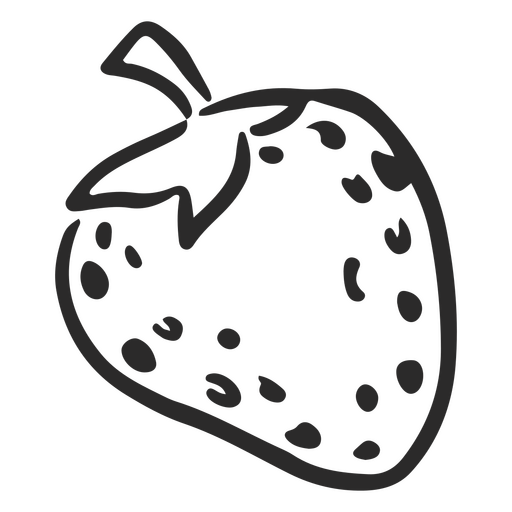 Erdbeer-Doodle-Symbol PNG-Design