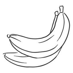 Bananen Skizzensymbol PNG-Design Transparent PNG