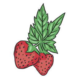 Strawberry food icon PNG Design