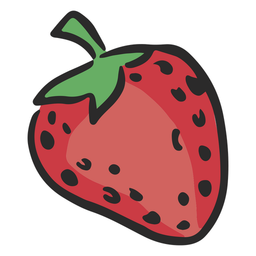 Icono de comida de fruta de fresa Diseño PNG