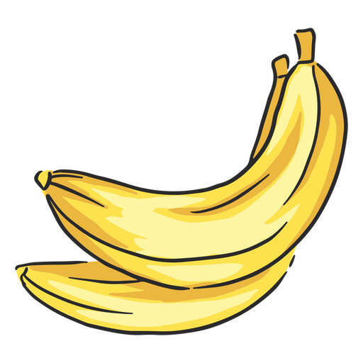 ?cone de comida de banana Desenho PNG