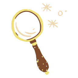 Pastel magnifying glass icon PNG Design