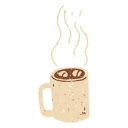 Pastel hot chocolate mug  PNG Design