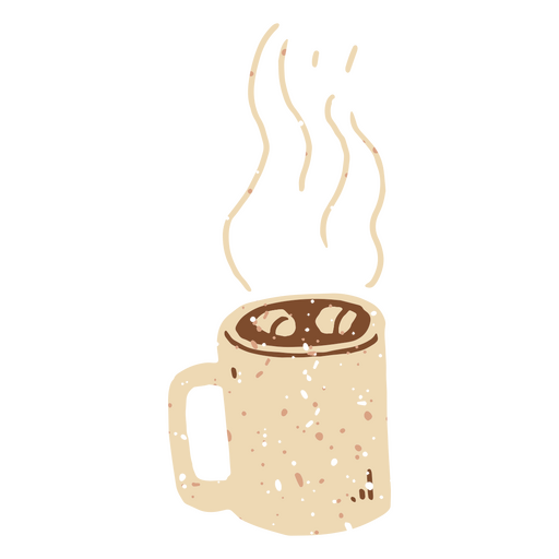 Pastellfarbene Tasse für heiße Schokolade PNG-Design