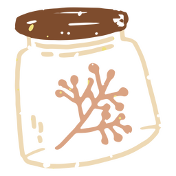 Hierbas pastel en un tarro Diseño PNG