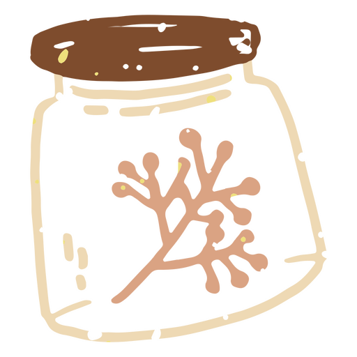 Pastel herbs in a jar PNG Design