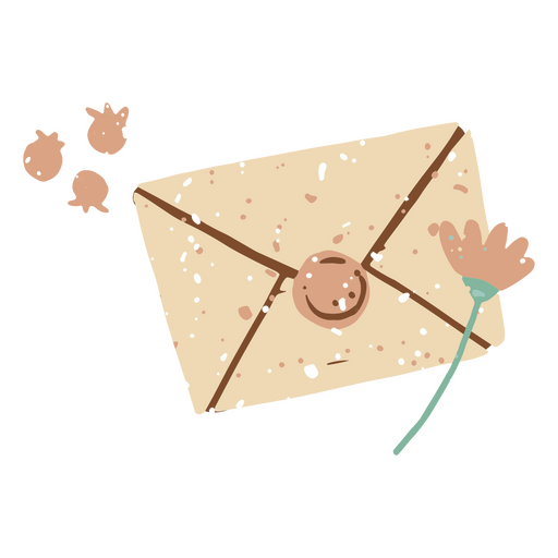 Pastel letter envelope PNG Design