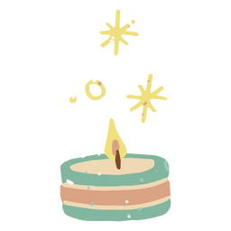 Vela pastel brillante Diseño PNG