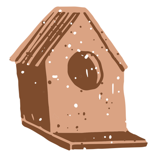 Cottagecore bird house icon PNG Design