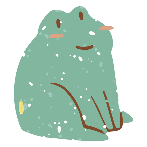 Pastel frog textured icon PNG Design
