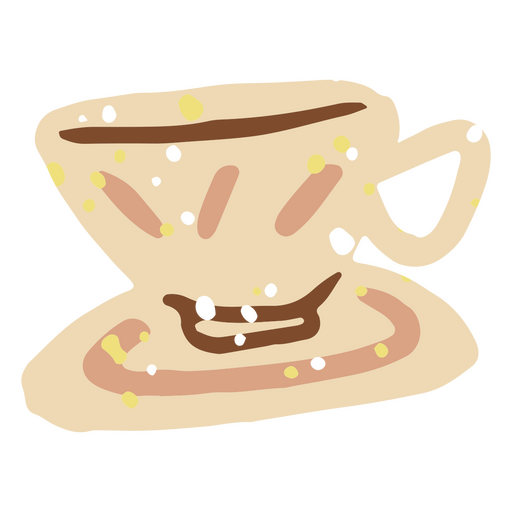 Tea cup cottagecore icon PNG Design