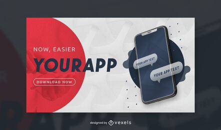Smartphone app text facebook cover template