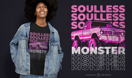 Soulless monster truck psd t-shirt design