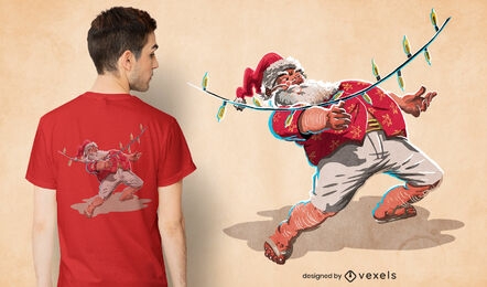 Projeto de t-shirt do feriado de Natal do Papai Noel