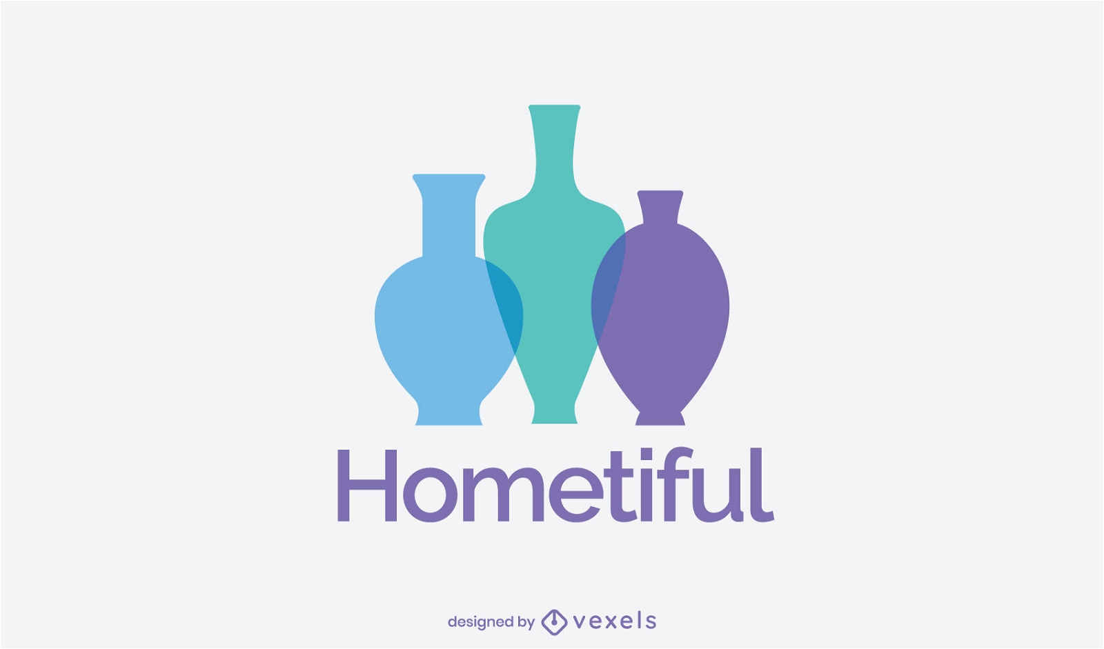 Vase Heimdekoration Silhouette Logo-Vorlage