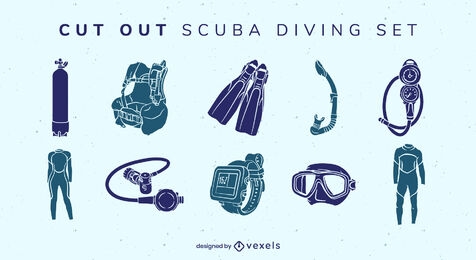 Diving equipment cut out elements