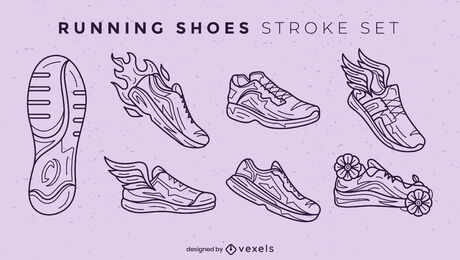 Laufschuhe Elemente Schlaganfall