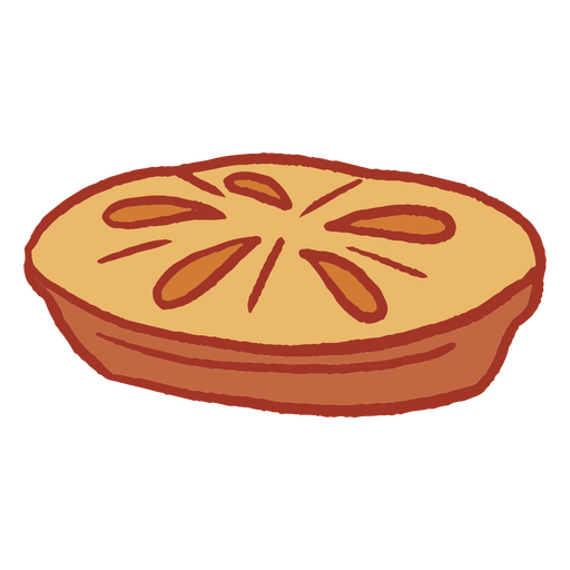 Pumpkin pie autumn icon PNG Design