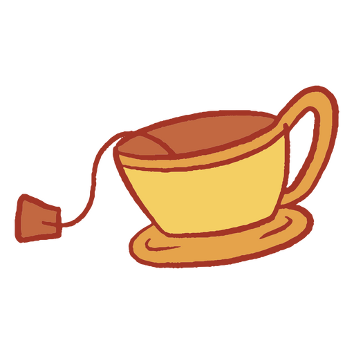 Icono esbozado de taza de té Diseño PNG