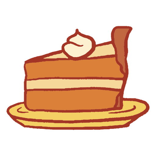 Pumpkin pie icon PNG Design