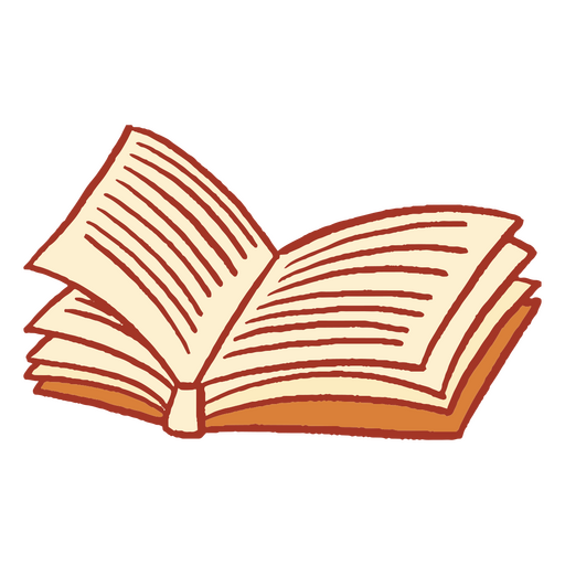 Cartoon-Symbol für offenes Buch PNG-Design