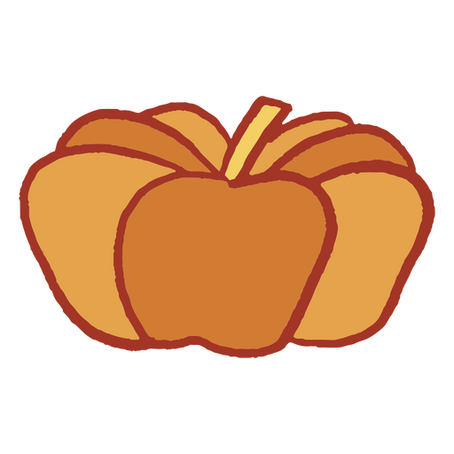 Autumn pumpkin icon PNG Design