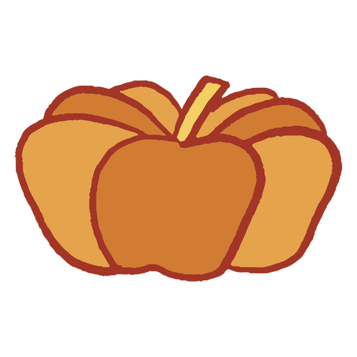 Icono de calabaza de otoño Diseño PNG