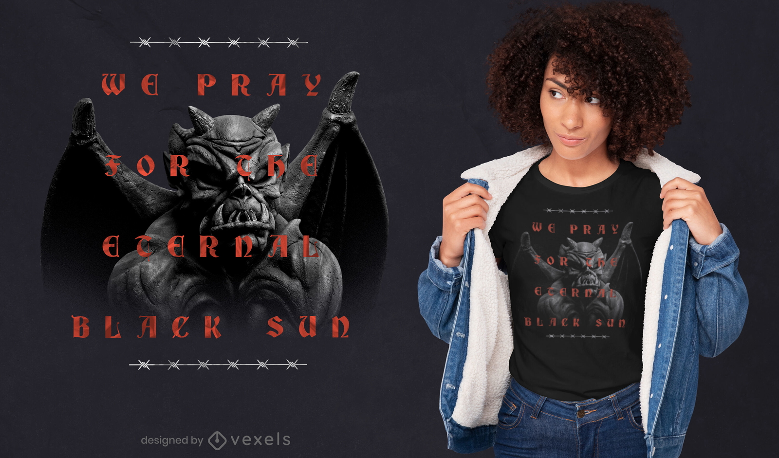 Gárgula citação trap psd t-shirt design