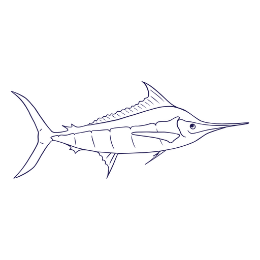 Icono de pez espada Diseño PNG