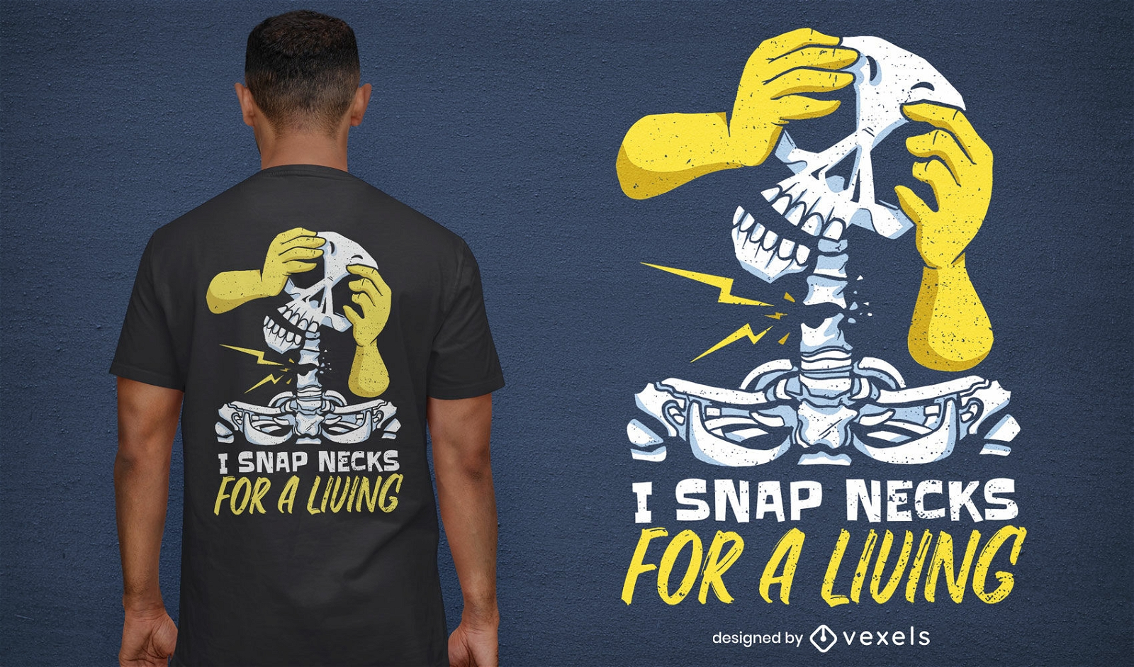 Diseño de camiseta de esqueleto quiropráctico