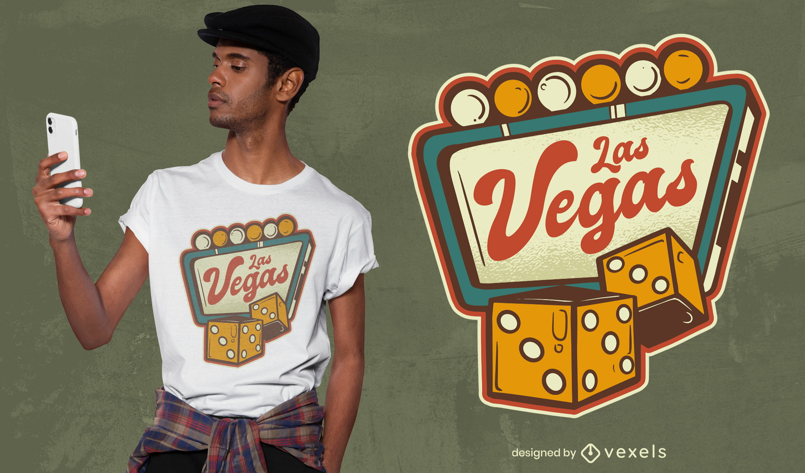 Genial diseño de camiseta de Las Vegas