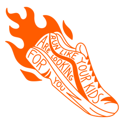 Laufschuh lustiges Zitat PNG-Design