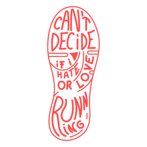 Running quote show sole  PNG Design