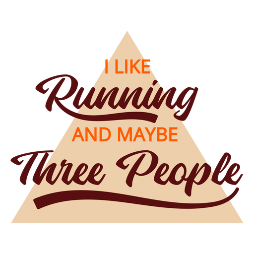 I like running funny quote PNG Design