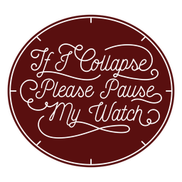 Correr pausar mi reloj broma Diseño PNG