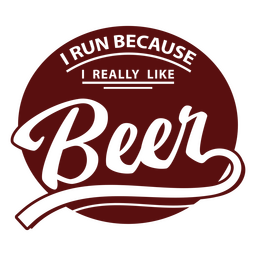 Citação engraçada de cerveja de corredores Desenho PNG