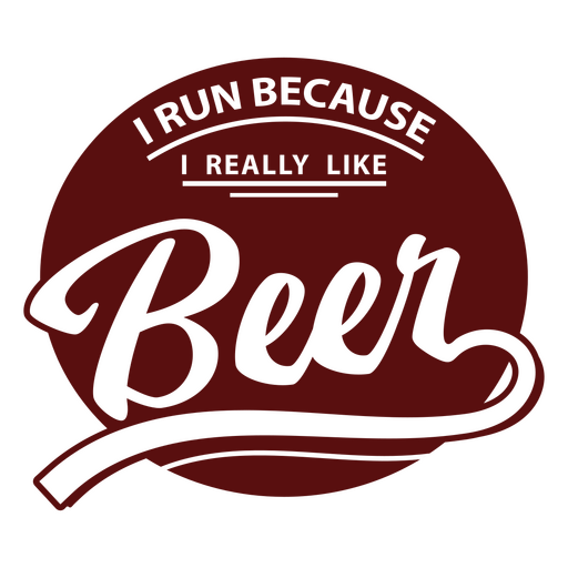 Runners funny beer quote PNG Design